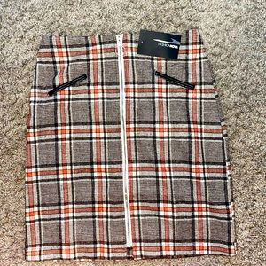 FashionNova Just That Easy Plaid Mini Skirt, Large